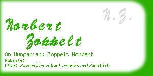 norbert zoppelt business card